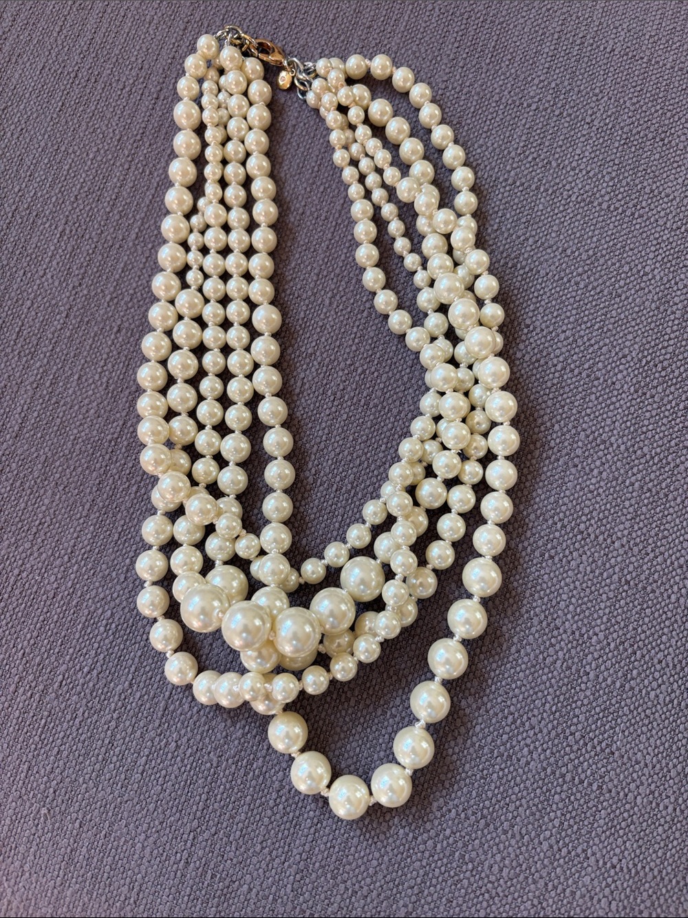 J. Crew Cream Multi-Strand Pearl Necklace